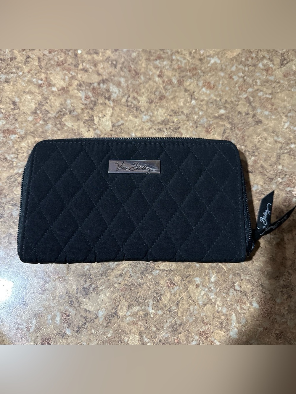 Vera Bradley Quilted Black Women’s Zip Wallet -